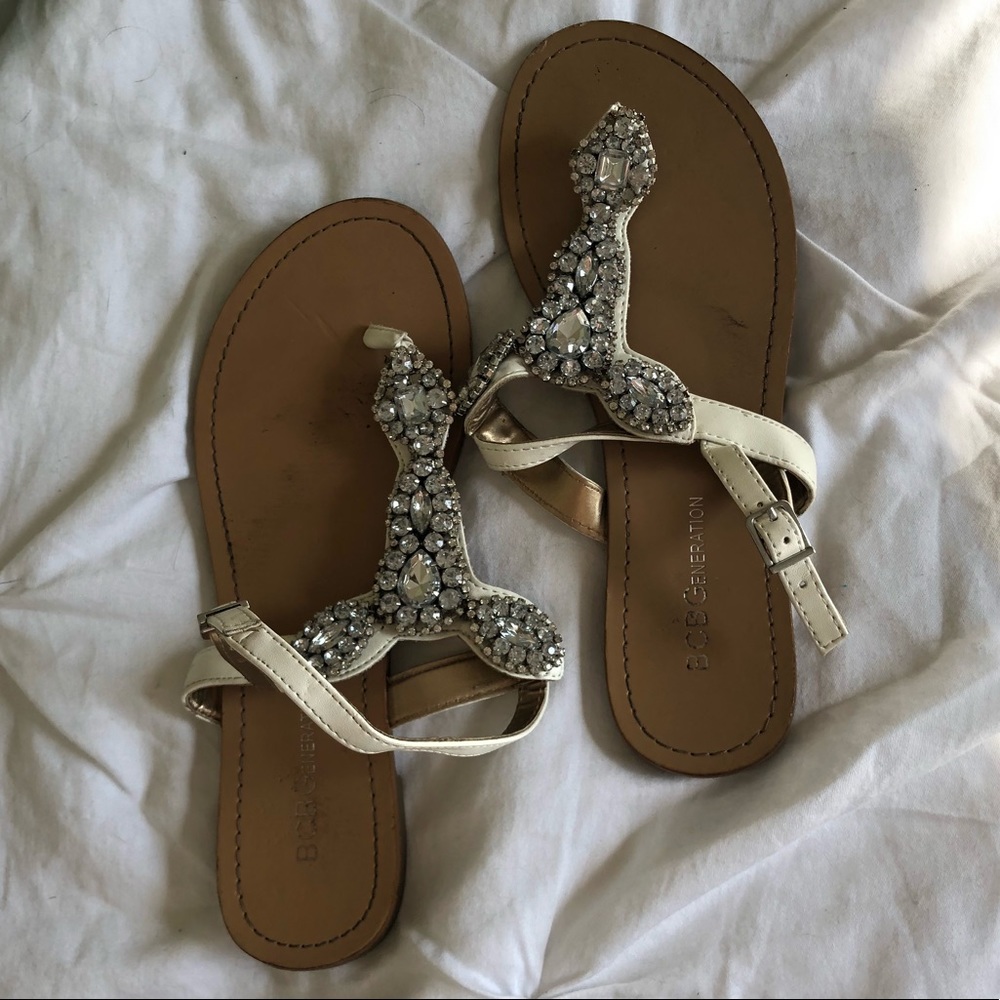 BCBGeneration beaded sandals size 6